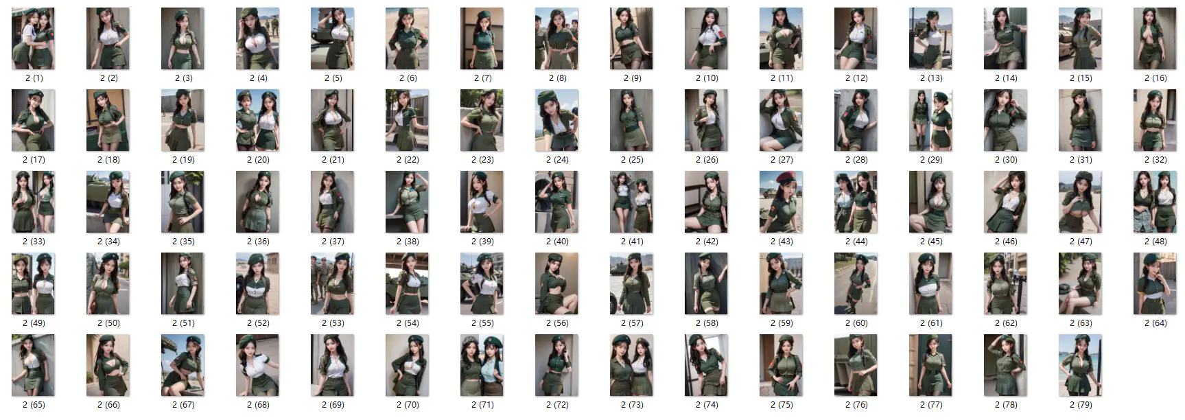 AI绘画韩版美女大兵4-4K AI绘画韩版美女大兵4-4K