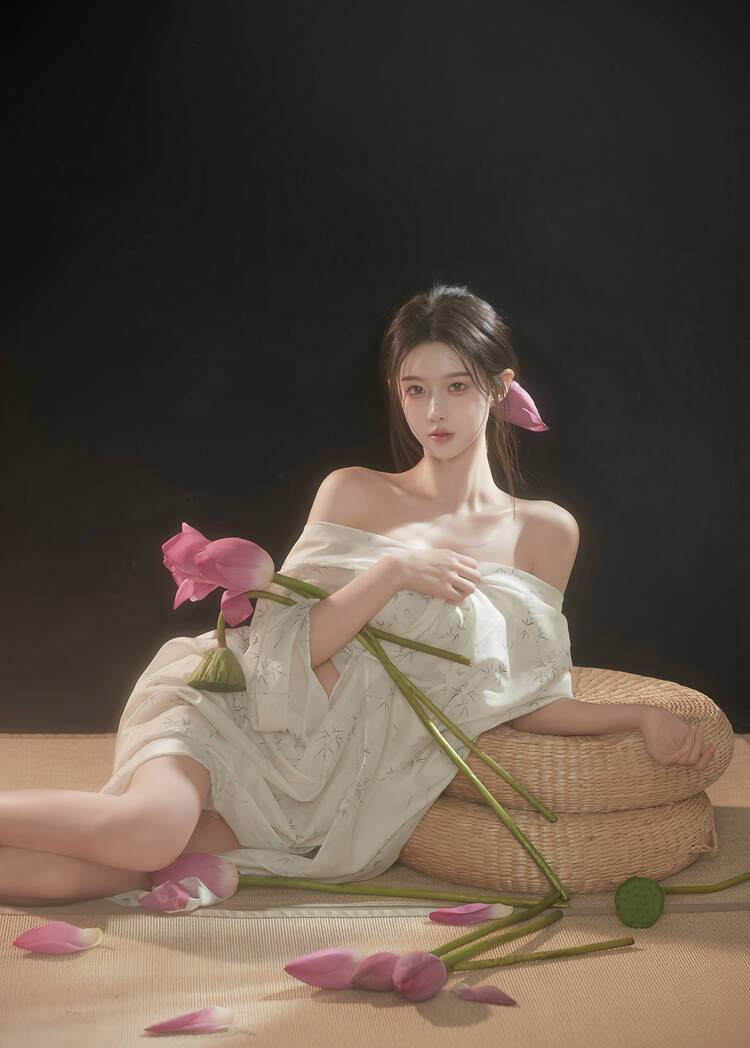 悦目佳人，柔情，拂袖，媚眼转，苗条古装美女居家写真图集