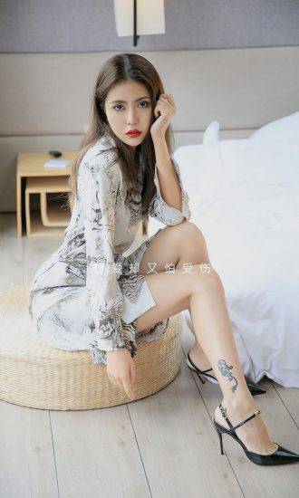 性感美女御姐娜娜印花衫连衣裙优雅气质私房写真照-达人圈原创摄影