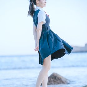 JK私影，海边玩耍的